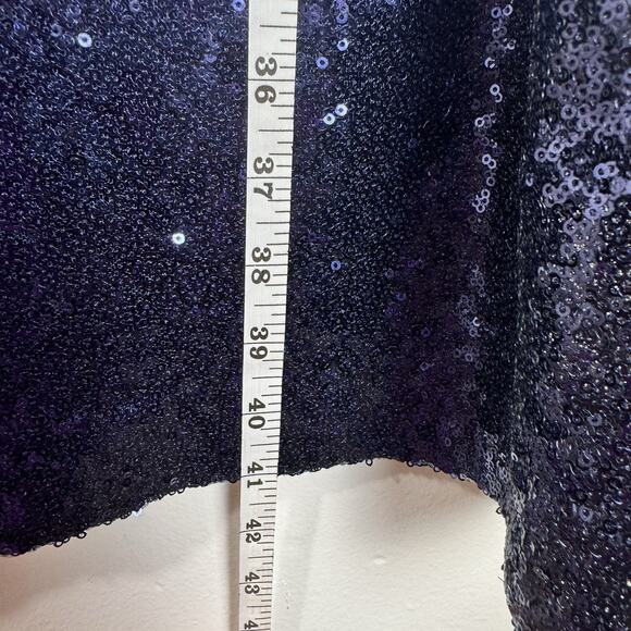 LANE BRYANT Women’s 16 Navy Blue Sequin Party Dress 3/4 Sleeve Cocktail Holiday - Picture 5 of 10